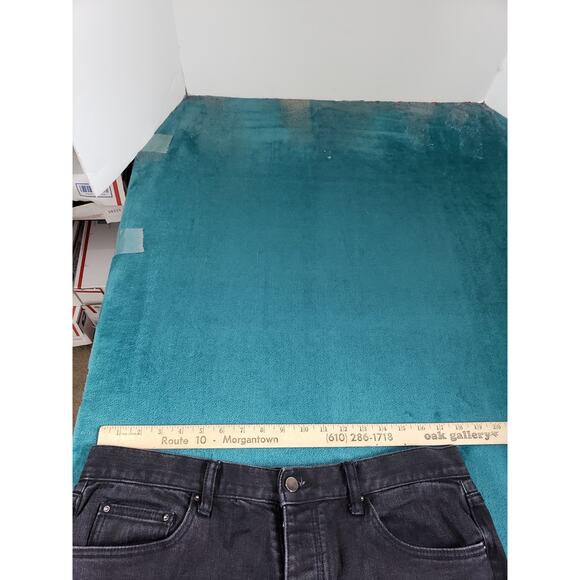 mnml Jeans Size 36x32 Mens Black Pants Distressed Ankle Zip Button Fly Straight - Picture 9 of 13